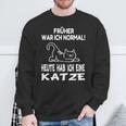 Katzen Sprüche Katze Papa Katzen Sweatshirt Geschenke für alte Männer