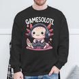 Kawaii Japanese Gamesolotl Boys Anime Manga Otaku Axolotl Sweatshirt Gifts for Old Men