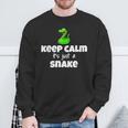 Keep Calm It's Just A Snake Herpetologist Costume Sweatshirt Gifts for Old Men