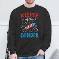 Keeper Of The Gender Reveal 4Th Of July Baby Shower Sweatshirt Gifts for Old Men