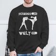 Kickboxing An Welt Aus Martial Arts Kickboxing S Sweatshirt Geschenke für alte Männer