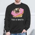 Kids Pugs & Donuts Pug Lover Candy Fan Girl Sweatshirt Gifts for Old Men