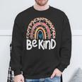 Be Kind Anti Bullying Orange Unity Day Leopard Raibow Sweatshirt Gifts for Old Men