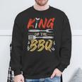 King Of The Bbq Dad Grilling Bbq Fathers Day Men Sweatshirt Gifts for Old Men