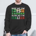 Kiss Me I'm Irish Blow Me I'm Italian St Patrick's Day Adult Sweatshirt Gifts for Old Men