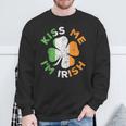 Kiss Me I'm Irish Saint Patrick Day Sweatshirt Gifts for Old Men