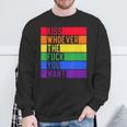 Kiss Whoever The F You Want Lgbt Gay Lesbian Awareness Sweatshirt Gifts for Old Men
