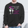 Komm Mach Den Sekt Auf Hält Doch Sonst Keiner Aus Sekt Sweatshirt Geschenke für alte Männer