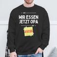 Komm Wir Essen Opa Punctuation Mark Comma Sayings Sweatshirt Geschenke für alte Männer