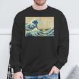 La Gran Ola De Kanagawa Coolintage Pintura Japonesa Camisa de entrenamiento Regalos para ancianos