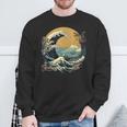 La Gran Ola Y Las Montañas Arte Japonés Kanagawa Camisa de entrenamiento Regalos para ancianos