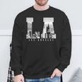 La Los Angeles California Skyline Usa Vintage Souvenir Black Sweatshirt Geschenke für alte Männer