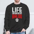 La Vie Est Meilleure Avec Baloo Dog Name Sweater e Cadeaux pour les vieillards