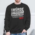 Basic Law Article 1 Die Zürde Des Menschen Ist Unantastbar Sweatshirt Geschenke für alte Männer