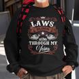 Laws Blood Runs Through My Veins Vintage Family Name Sweatshirt Gifts for Old Men