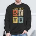 Lawyer Law School Graduation Student Litigator Attorney Sweatshirt Gifts for Old Men