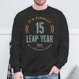 Leap Day 15 Leap Year Feb 29Th 60 Years Old Custom Birthday Sweatshirt Gifts for Old Men