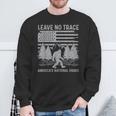 Leave No Trace America National Parks No Trace Bigfoot Sweatshirt Gifts for Old Men