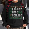 Leblanc Family Name Xmas Naughty Nice Leblanc Christmas List Sweatshirt Gifts for Old Men