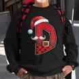 Letter D Initial Name Plaid Santa Hat Christmas Sweatshirt Gifts for Old Men