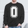 Letter O Number 0 Zero Alphabet Monogram Spelling Counting Sweatshirt Gifts for Old Men