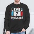 Level 7 Unlocked Gamer 7Th Birthday Video Game Boys Sweatshirt Gifts for Old Men