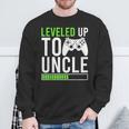 Leveled Up Promoted To Uncle 2024 New Uncle Video Game Sweatshirt Gifts for Old Men