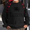 Lewis Surname Welsh Family Name Wales Heraldic Dragon Sweatshirt Gifts for Old Men