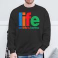 Life On Life's Terms Aa & Na Slogans Sayings Sweatshirt Gifts for Old Men