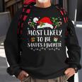 Most Likely To Be Christmas Santa's Favorite Family Pajamas Sweatshirt Gifts for Old Men