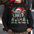 Most Likely To Eat All The Food Family Xmas Holiday Sweatshirt Gifts for Old Men