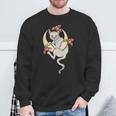 Lilie Flowers Celestial Cat In A Crescent Moon Sweatshirt Gifts for Old Men