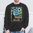 Lima Ohio Total Solar Eclipse 2024 Starry Night Van Gogh Sweatshirt Gifts for Old Men