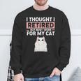 Ljwy I Though I Retired Now I Work For My Cat Pet Cat Lover Sweatshirt Gifts for Old Men