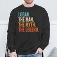 Logan The Man The Myth The Legend First Name Logan Sweatshirt Gifts for Old Men