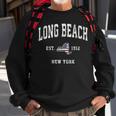 Long Beach New York Ny Vintage American Flag Sports Sweatshirt Gifts for Old Men