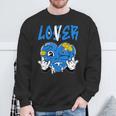 Loser Lover Blue Yellow Drip Heart Matching Outfit Women Sweatshirt Gifts for Old Men
