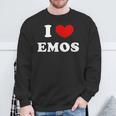 I Love Emos I Love Emos Sweatshirt Geschenke für alte Männer