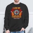 I Love My Firefighter Sweatshirt Gifts for Old Men