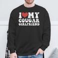 I Love Heart My Cougar Girlfriend Valentine Day Couple Sweatshirt Gifts for Old Men