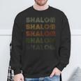 Love Heart Shalom Grunge Vintage Style Black Shalom Sweatshirt Gifts for Old Men