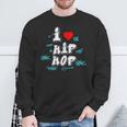 I Love Hip Hop Herz Rap Und Hip Hop Fan Sweatshirt Geschenke für alte Männer