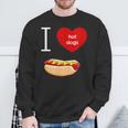 I Love Hot Dogs I Heart Hot Dog Sausage Lover'sSweatshirt Gifts for Old Men