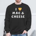 I Love Mac And Cheese Heart Mac N Cheese Lover Sweatshirt Gifts for Old Men
