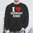 I Love Midwest Emo Sweatshirt Gifts for Old Men