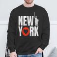 I Love New York City Statue Of Liberty America Souvenirs Sweatshirt Gifts for Old Men