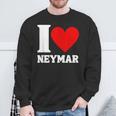 I Love Neymar Heart Family Lover Personalized Name Sweatshirt Gifts for Old Men