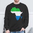 Love Sierra Leone With Sierra Leonean Flag In Africa Map Sweatshirt Gifts for Old Men