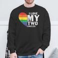 I Love My Two Uncles Family Matching Lgbtq Gay Uncle Pride Sweatshirt Gifts for Old Men