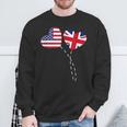 Loving Usa United Kingdom Flag Heart British Americans Love Sweatshirt Gifts for Old Men